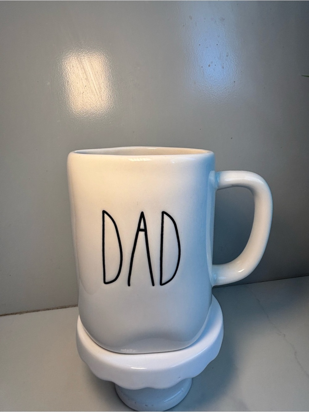 Rae Dunn "Dad" Mug by Magenta - Artisan Collection - White Ceramic Coffee Cup